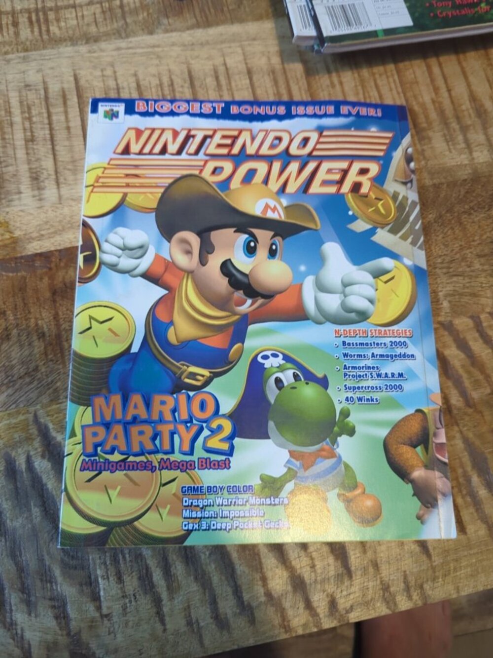 Nintendo Power Magazine 128 January 2000 Mario Party 2 Calendar Poster Pokemon